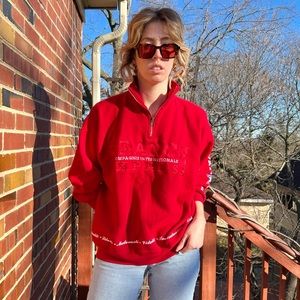 Vintage Athletic Style France Pullover Sweatshirt